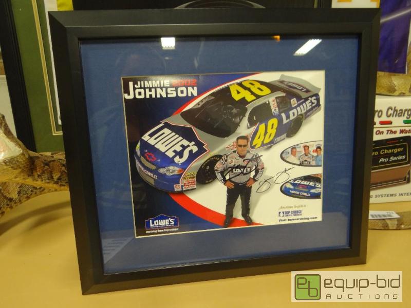 lot 717 image: Professionally framed Nascar driver print.  S...
