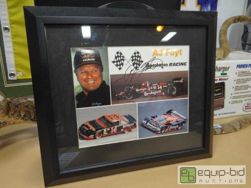 lot 718 image: Professionally framed Nascar driver print.  S...