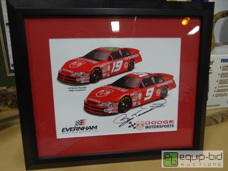 lot 719 image: Professionally framed Nascar driver print.  S...
