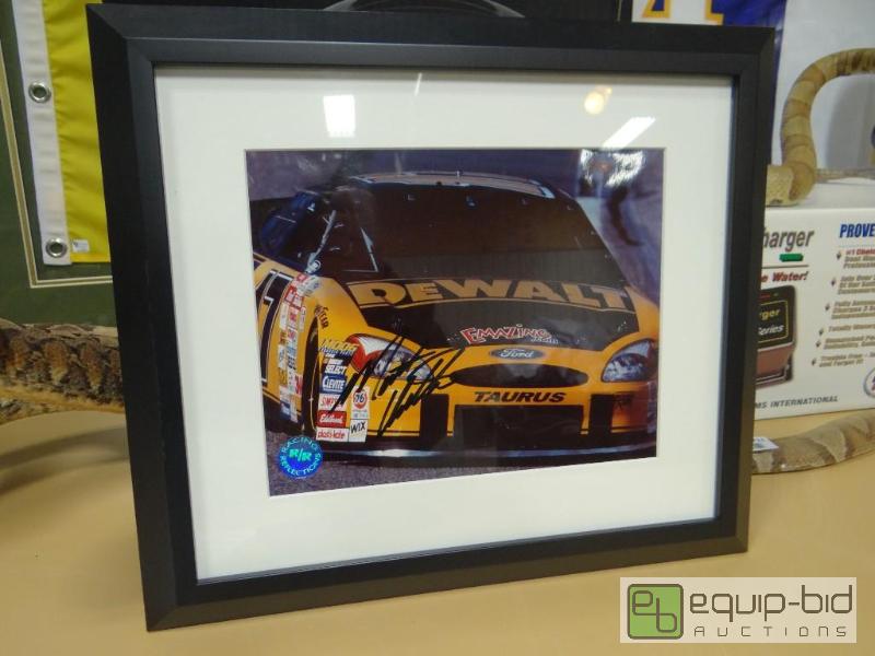 lot 720 image: Professionally framed Nascar driver print.  S...