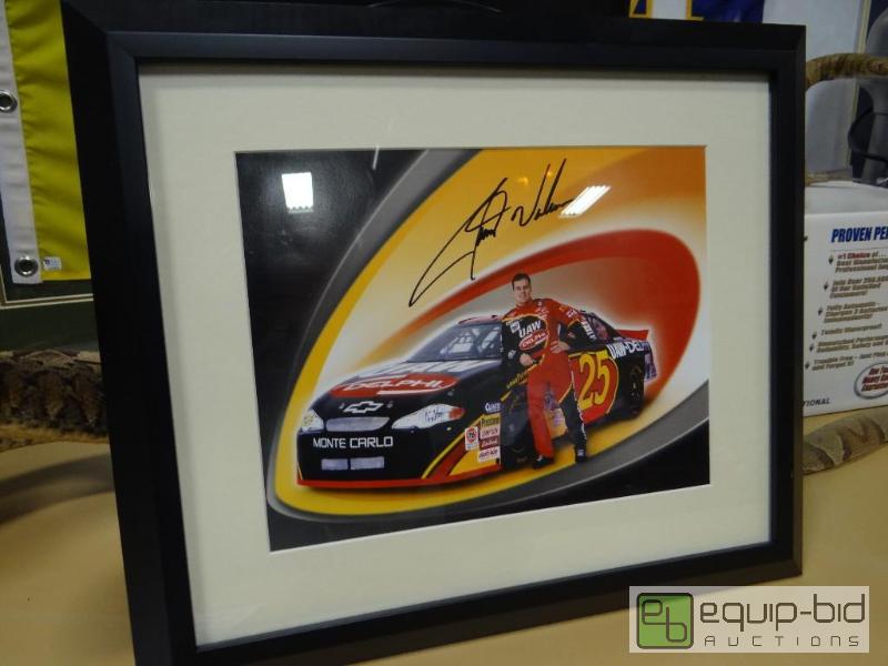 lot 721 image: Professionally framed Nascar driver print.  S...