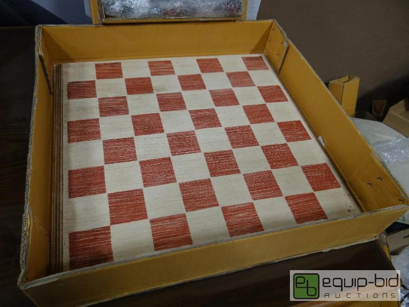lot 749 image: New in box Christmas chess set.  Chess board ...