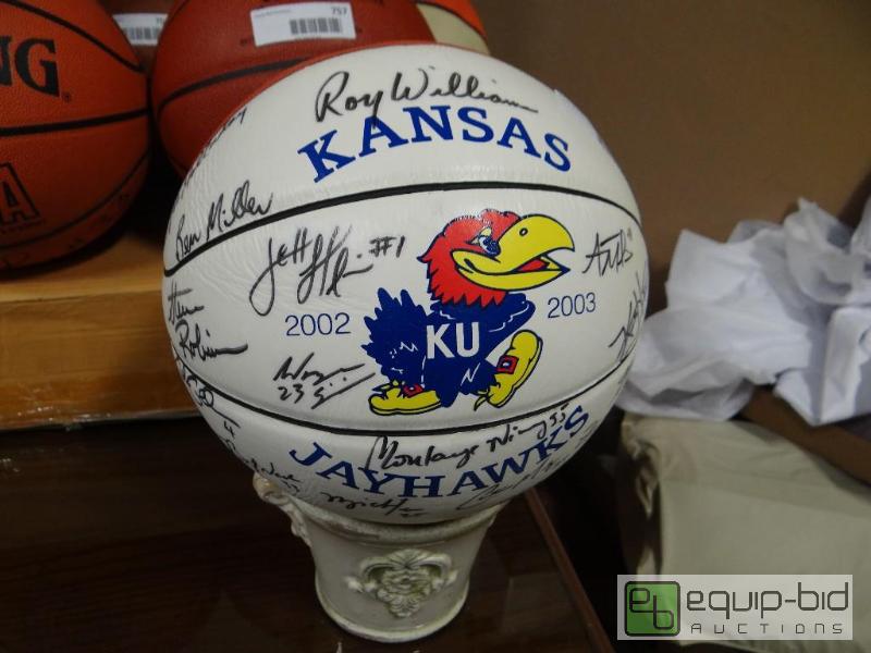lot 761 image: KU Jayhawks&nbsp2002-2003 team&nbspsigned f...