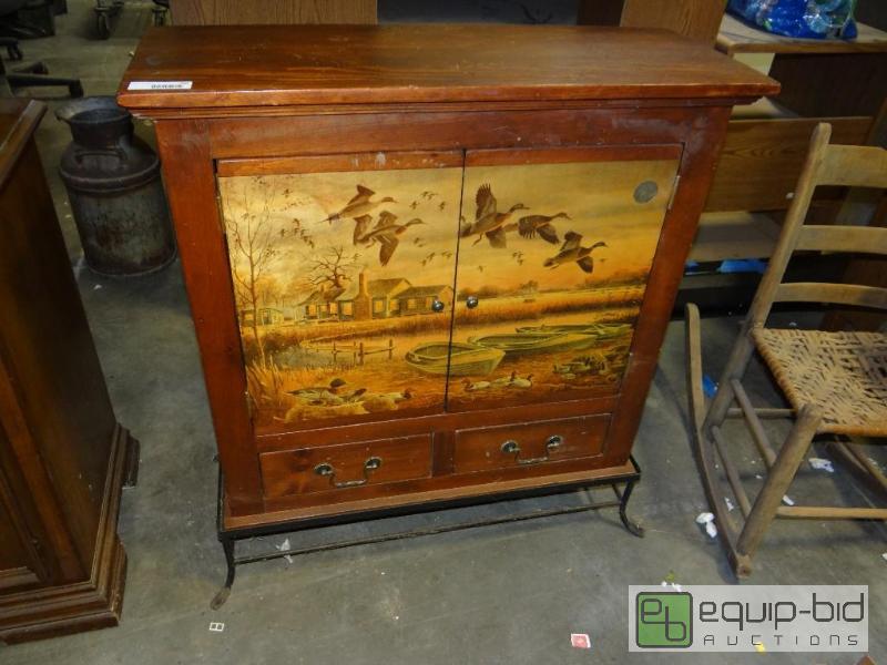 lot 781 image: Ducks Unlimited Ammunition cabinet on metal s...