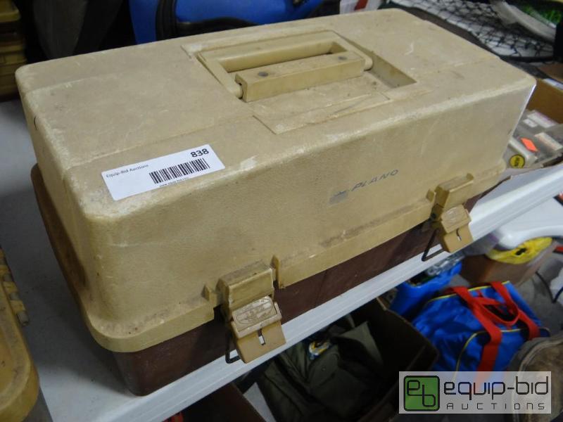 lot 838 image: 3 various tackle boxes with tackle pictured....