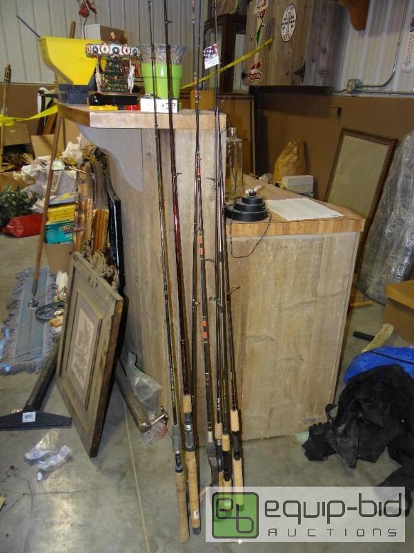 lot 849 image: Large lot of 7 various fishing rods. No reels...