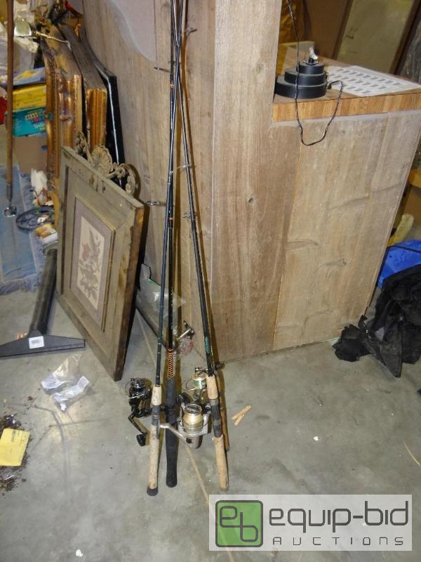 lot 852 image: Lot of 4 fishing rodreel combos....