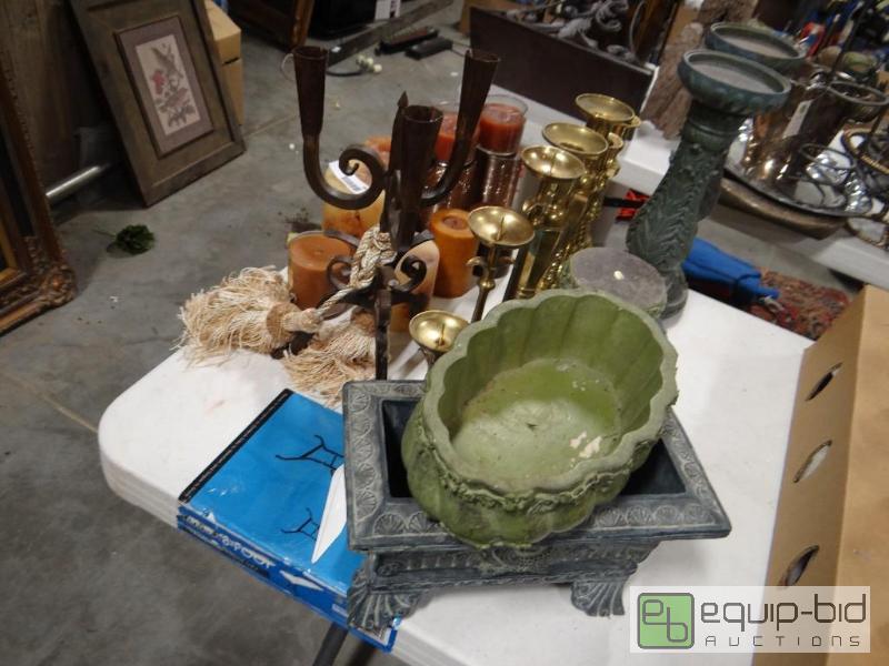lot 889 image: Lot of various candle holders and candles....