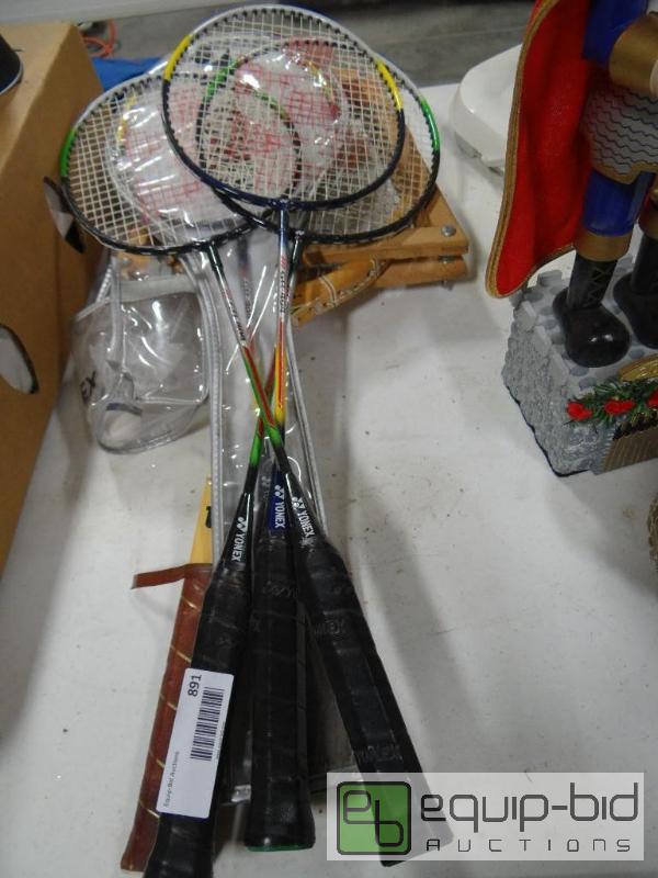 lot 891 image: Lot of badmittin&nbsprackets, nut cracker, f...