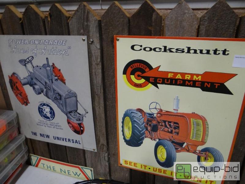 lot 907 image: Lot of 7 metal tractor signs....