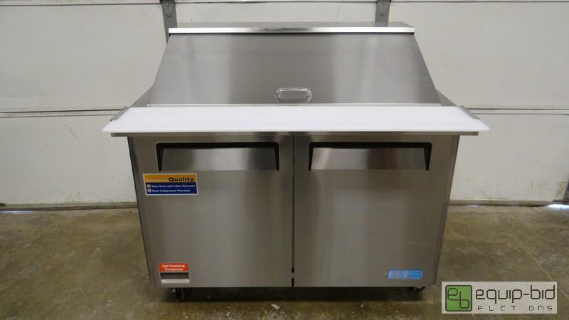 lot 120 image: New 48 M3 TurboAir Mega Top 2 Door Refrigerated Prep Table
