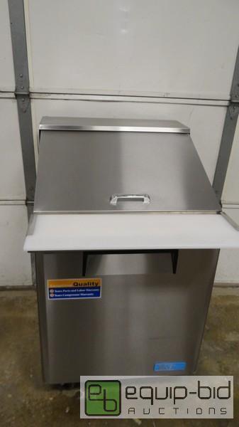 lot 125 image: New 28 M3 TurboAir Mega Top Single Door Refrigerated Prep Table