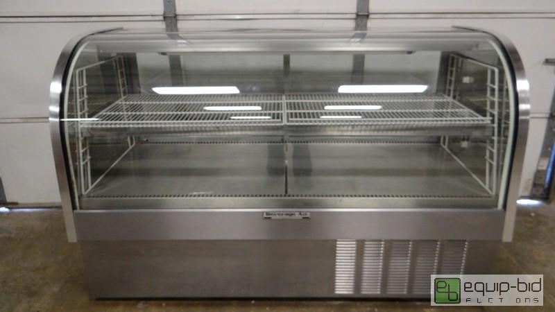lot 130 image: Beverage Air 74 Curved Glass Front Display Cooler