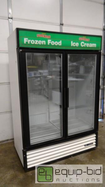 lot 137 image: True 49 2 Door Display Freezer With Shelving