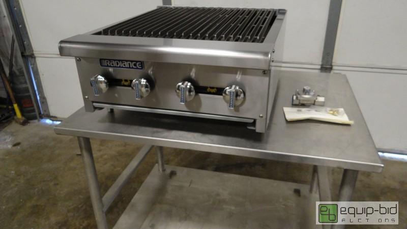 lot 244 image: New Commercial Radiance Natural Gas 24 Charbroiler