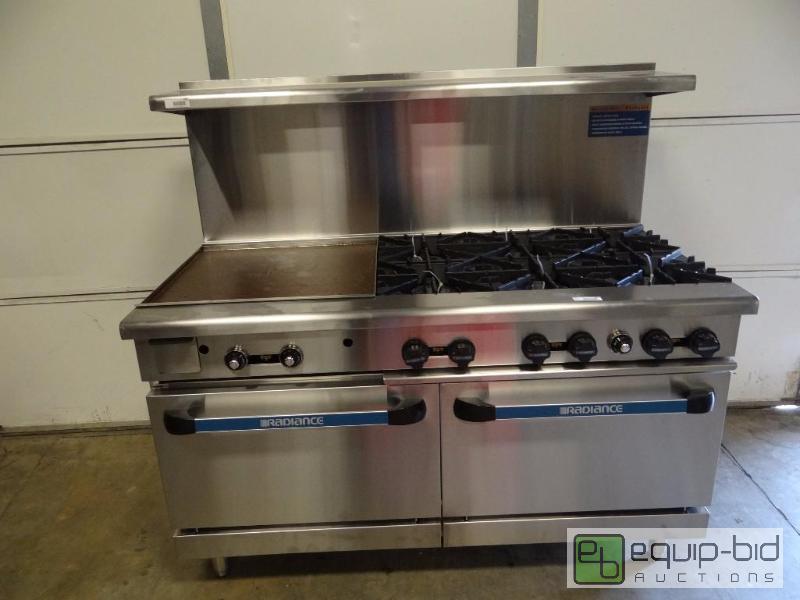 lot 250 image: Brand New Radiance 6 Burner Range and Double Oven with Flat Top Grill