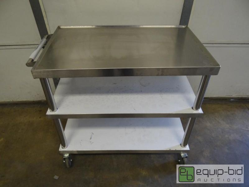 lot 270A image: Brand New 3 Tier Stainless Steel Cart