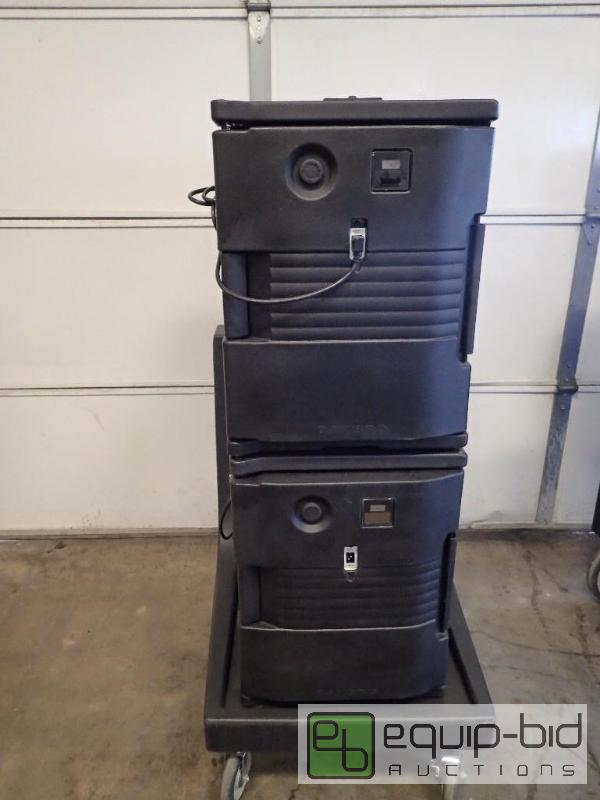lot 285 image: Cambro Insulated Heated Electric Food Catering Cabinet w Cart