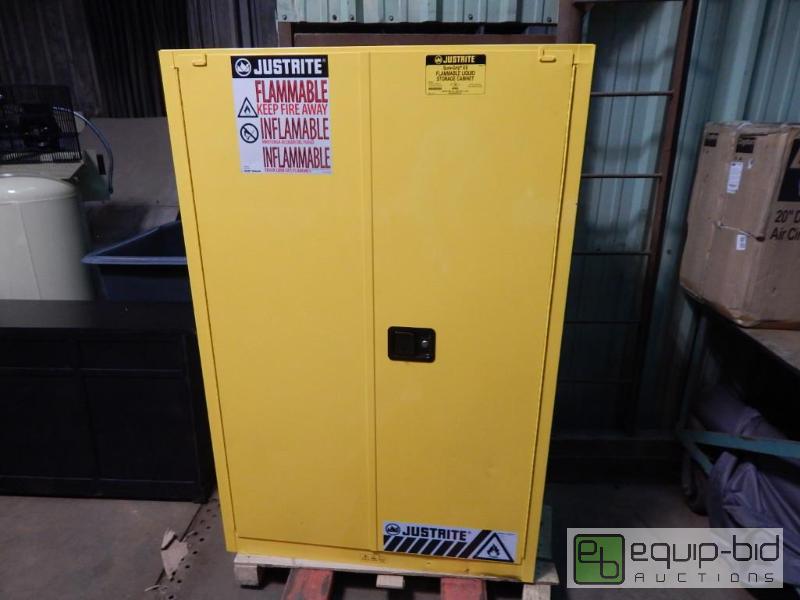 lot 3473 image: Justrite Flamable Cabinet