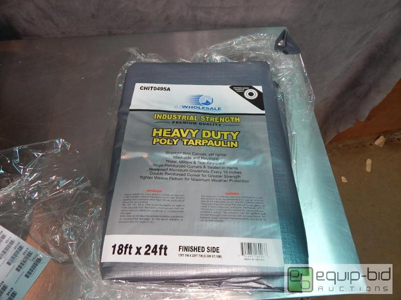lot 3493 image: AJ Wholesale Industrial Strength Heavy Duty Tarp 18 x 24