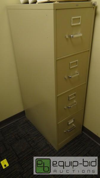 lot 410 image: Hon 4 Drawer Metal File Cabinet