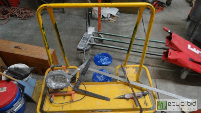 lot 561 image: Heavy Duty Dry wall Cart w Contents
