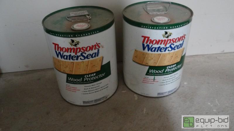 lot 594 image: (2) 5 Gallon Cans Of Thompsons Water Seal