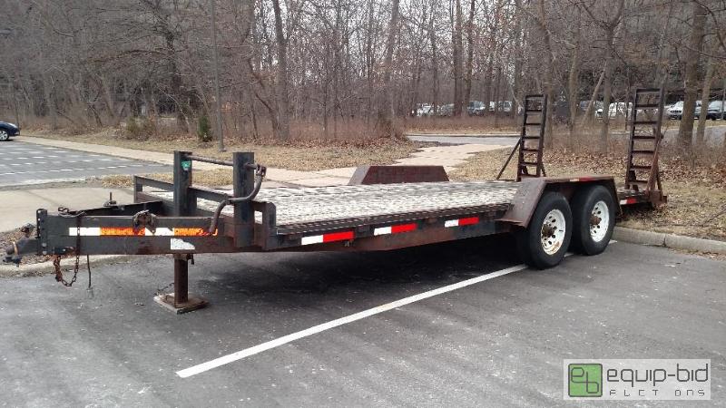 lot 600 image: 18 Heavy Duty Trailer With 2 Dove Tail (Has Title)