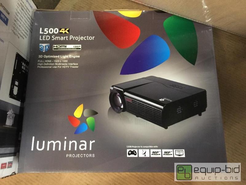 Luminar L500 4k LED 3D Projector HDMI 1080p With Screen & Home Theater