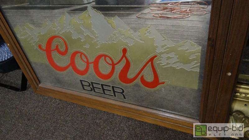 lot 684 image: Coors Beer Bar Mirror