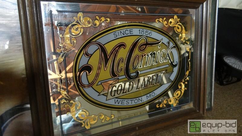 lot 685 image: McCormick Gold Label Whiskey Bar Mirror
