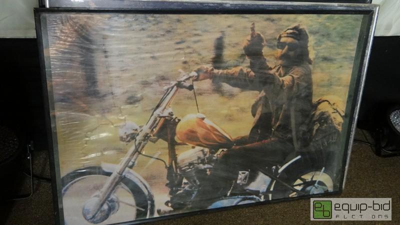 lot 686 image: Framed Dennis Hopper EasyRider Poster