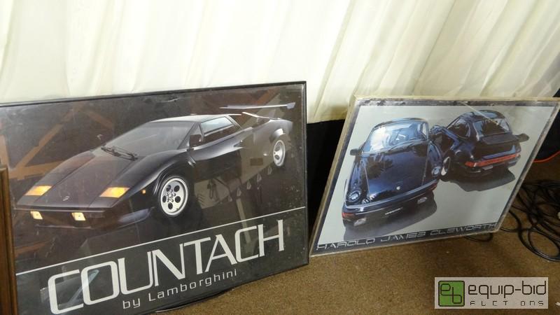 lot 687 image: Pair Of Exotic Car Posters