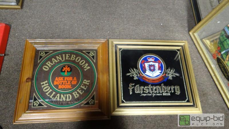 lot 693 image: Pair Of Imported Beer Bar Mirrors