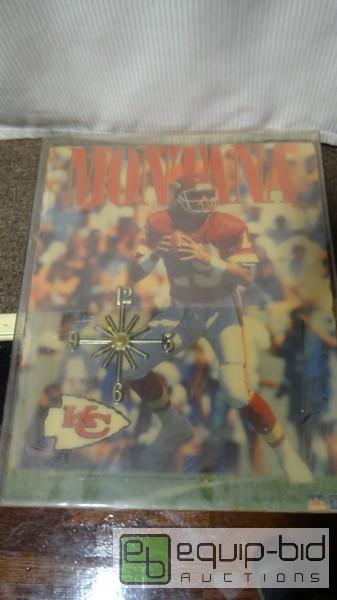 lot 701 image: Joe Montana Wall Hung Clock