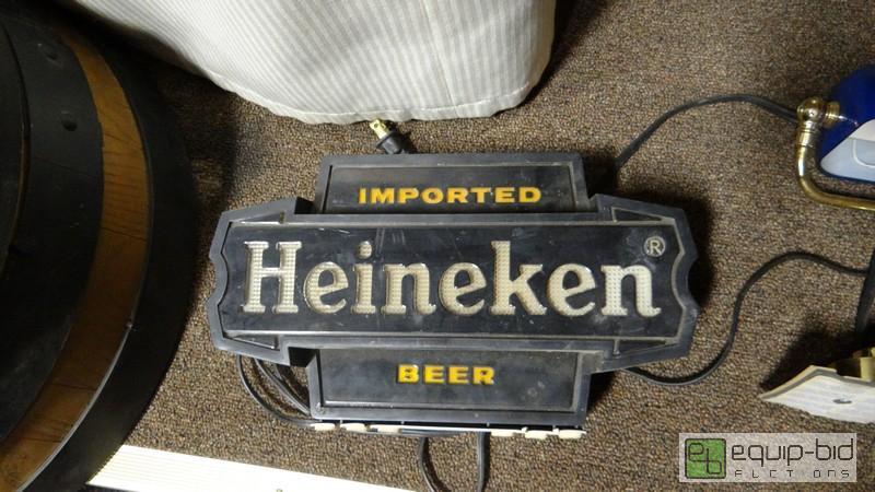 lot 703 image: Heineken Imported Beer Lighted Sign