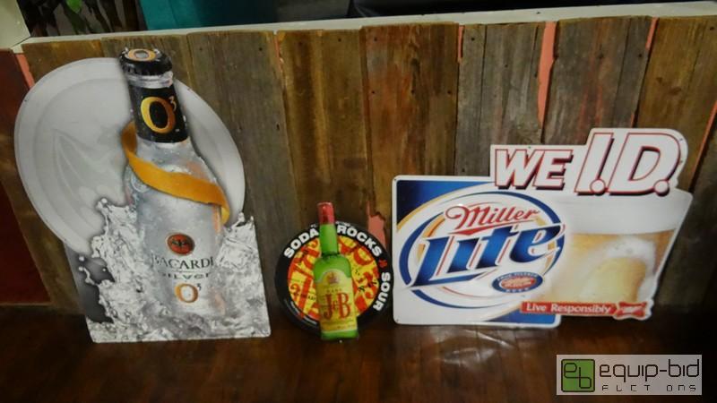 lot 705 image: (3) Bar Tin Signs