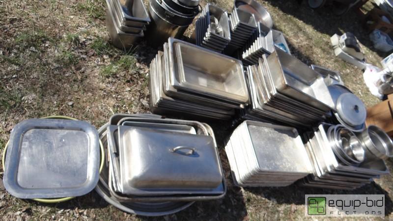 lot 765 image: Very Large Lot Of Stainless Kitchen Ware