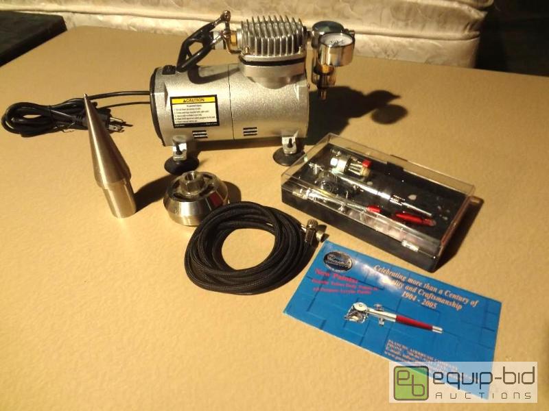 lot 125 image: Compressor and Air gun