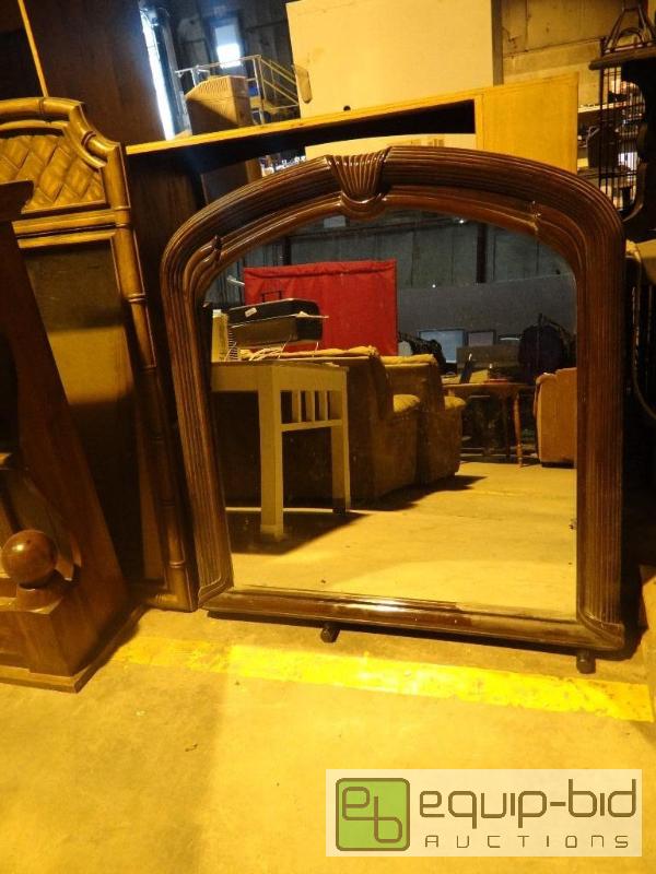 lot 4152 image: Dark Wood Mirror