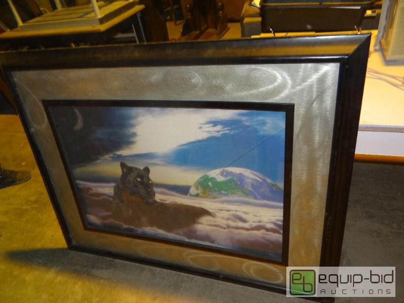 lot 4156 image: PantherFramed Wall Art