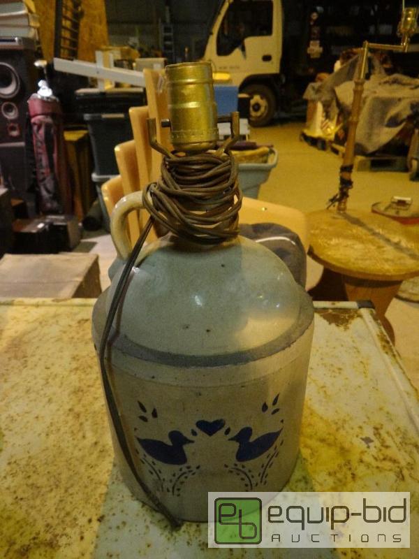 lot 4235 image: Old Milk Jug Lamp