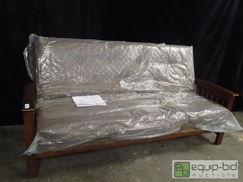 lot 207 image: Hudson Wood Arm Futon