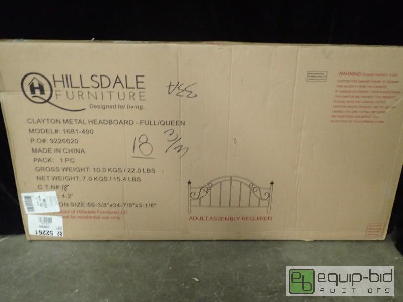 lot 240 image: Clayton FullQueen Metal Headboard