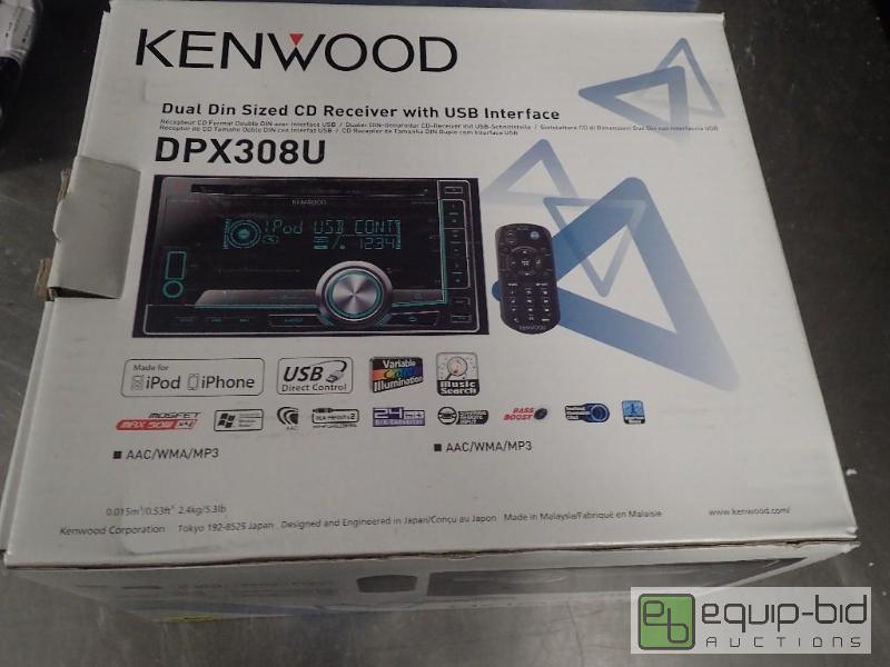 lot 295 image: Kenwood Dual Din Sized CD Receiver with USB Interface