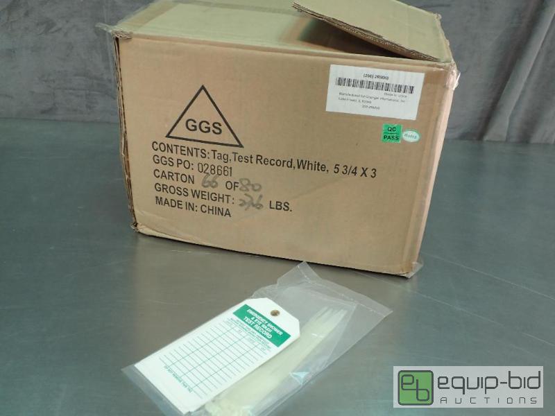 lot 6033 image: Box of Test Tag Record