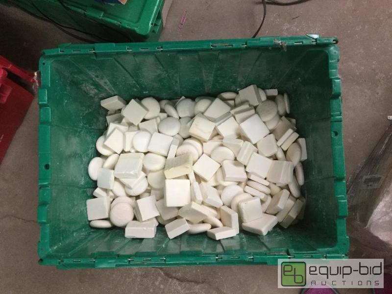 lot 125 image: Hand Made Soap with Container  Quantity 35 p...