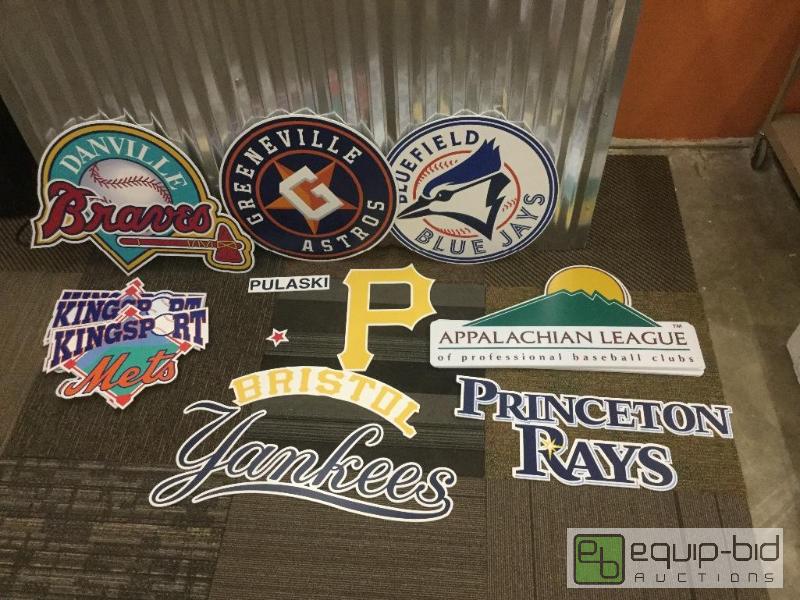 lot 189 image: Baseball Signs For Stadiums  Quantity 20 Pie...