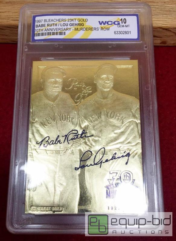  Bleachers Babe Ruth & Lou Gehrig Murderer's Row 23KT