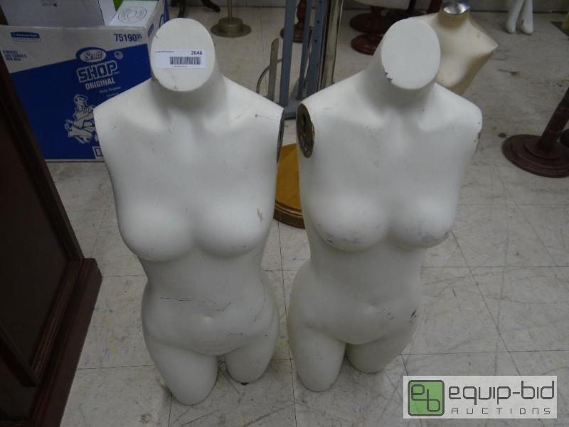 lot 2646 image: Lot of 2 mannequin busts....